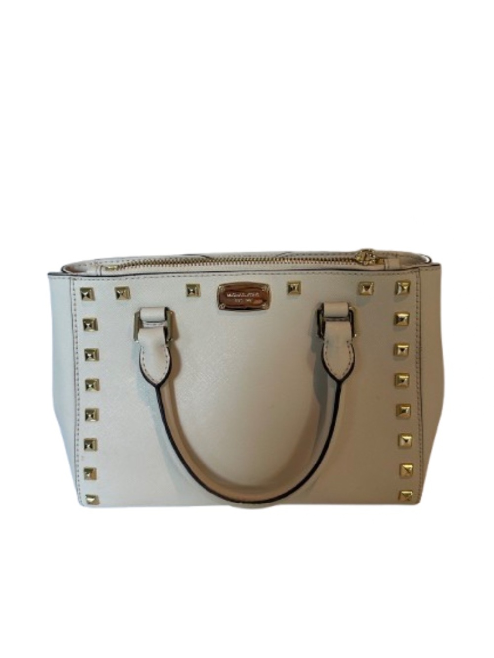RARE MICHAEL KORS Studded Kellen Bag cream